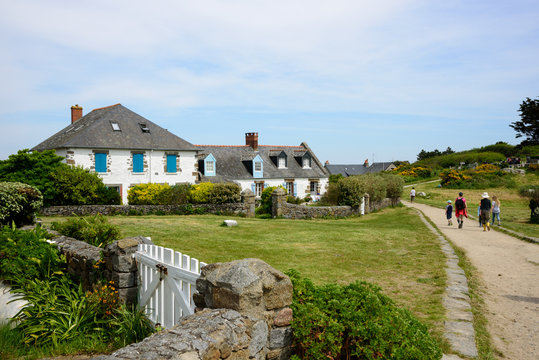 House and road on Iles de Chausey