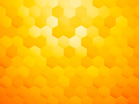 yellow hexagon abstract background