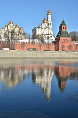 The Kremlin cathedrals and the Ivan the Great bell tower.