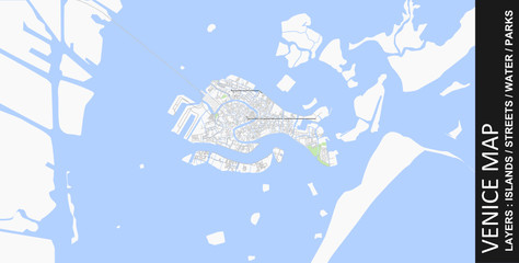 Venice lagoon map