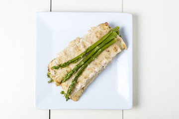 pancakes with asparagus