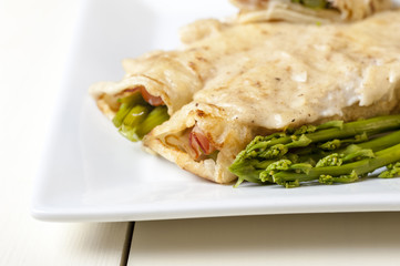 pancakes with asparagus
