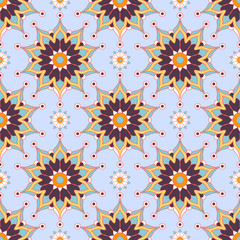 Seamless Pattern. Abstract flowers