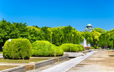 View of Osaka Castle Park in Japan