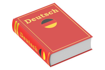 German language textbook, 3D rendering