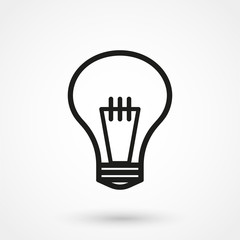 bulb icon vector