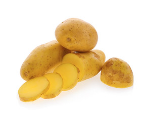Potatoes isolated on white