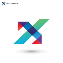 Abstract Letter X Vector Logo