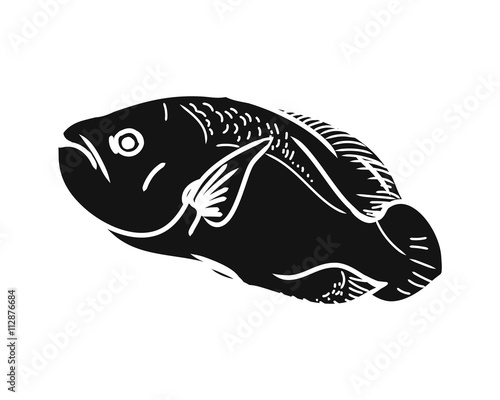 "Silhouette of fish" Stock image and royalty-free vector files on