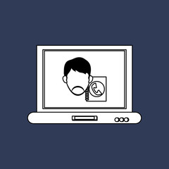 Internet  design. communication concept. flat illustration, editable vector