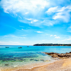 Summer Sea View with Clear Water and Blue Sky