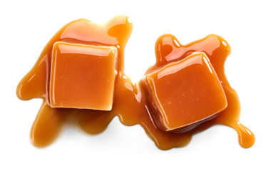 caramel candies and sauce