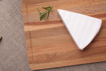 Cheese art camembert brie wooden desk