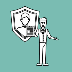 Insurance design. Safety icon. Isolated illustration