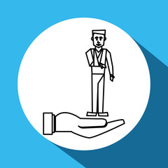 Insurance design. Safety icon. Isolated illustration