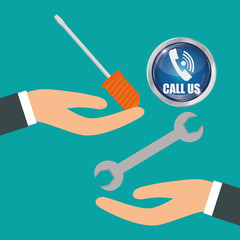 Call center design. customer service icon. Isolated illustration , vector