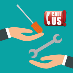 Call center design. customer service icon. Isolated illustration , vector