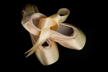 pointe shoes on the background Tutu