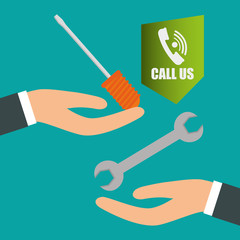 Call center design. customer service icon. Isolated illustration , vector