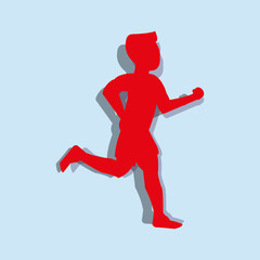 Fototapeta na wymiar running design. sport icon. Isolated image