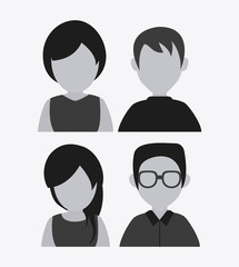 People design. Avatar icon. White background, vector