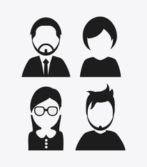 People design. Avatar icon. White background, vector