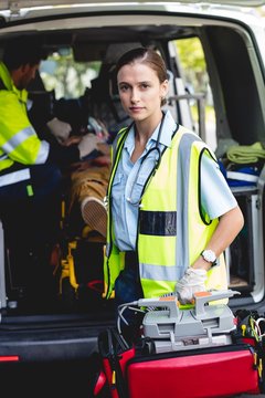 Portrait of ambulance woman