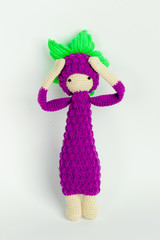 Soft toys, crochet, toy blackberries, skeins of thread