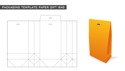 packaging template paper gift bag