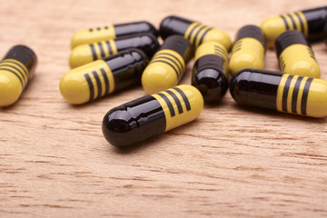 Capsules or pills of medicament