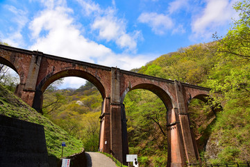 碓氷峠のめがね橋/The most high brick arch bridge in Japan