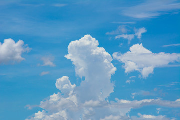 blue sky bright with white cloud background