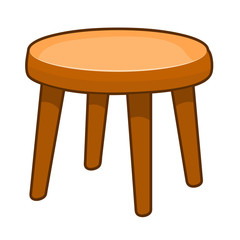 wooden chair isolated illustration