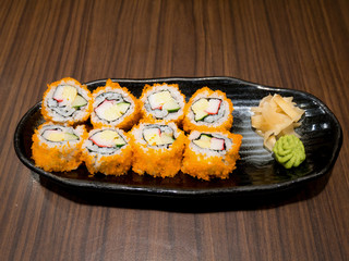 Fresh and delicious maki sushi