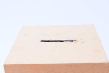 close up of a ballot box and casting vote on white background