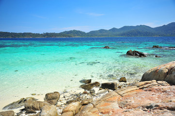 Fototapeta premium Beautiful Beach on Tropical Islands at Summer Season