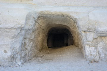 Sarakiniko tunnels, Melos, Greece