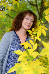 Beautiful happy woman in nature