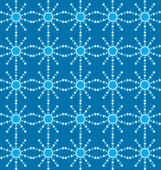Summer pattern with light blue sun on blue background mosaic effect
