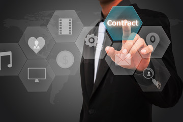 Template business man select contract human.