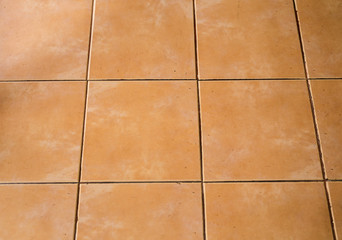 Beige floor tiles