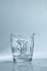 ice cubes in the water