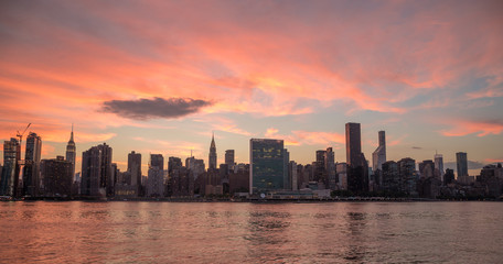 Fototapeta premium New York City Manhattan buildings skyline 