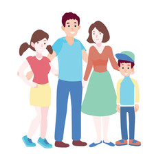 Fototapeta premium family vector illustration.