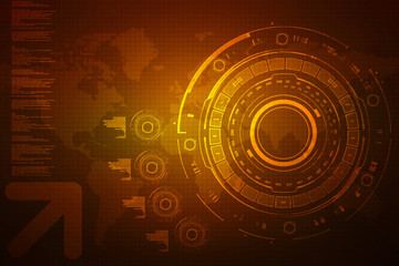 2d illustration technology background