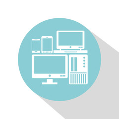 Device design. Gadget icon. White background