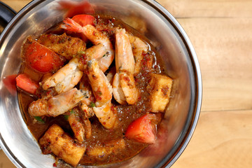 shrimp sauce with tofu