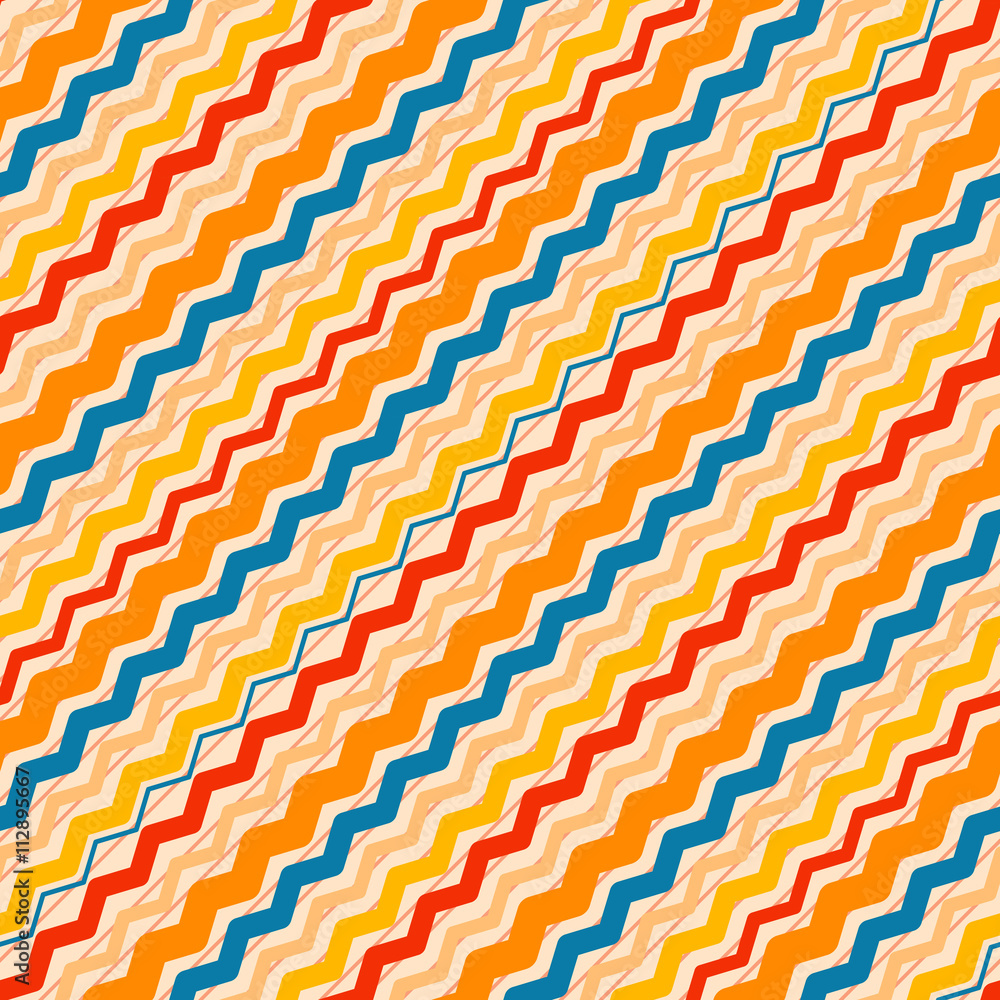 Poster repeating seamless diagonal and zig-zag pattern.vector