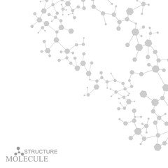 Molecule and communication with connected dots and lines. Science concept for your design.Vector illustration