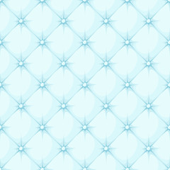 Fototapeta premium blue padded upholstery buttoned rhomb seamless pattern